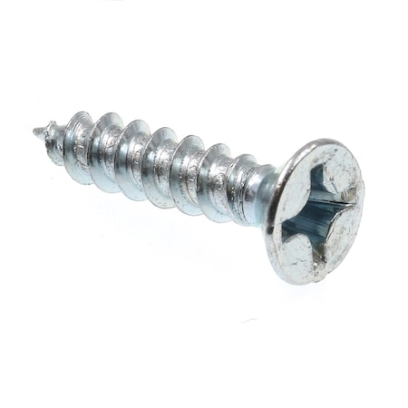 Prime-Line Wood Screw Flat Head Phillips Drive No. 12 X 1in Zinc Plated Steel 100PK 9036080